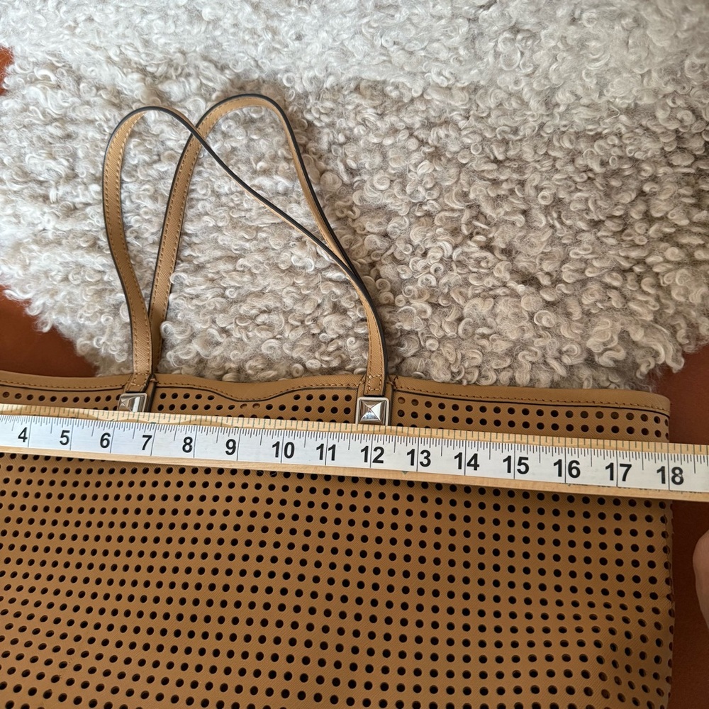 Tan Perforated Tote Bag - Picture 6 of 9